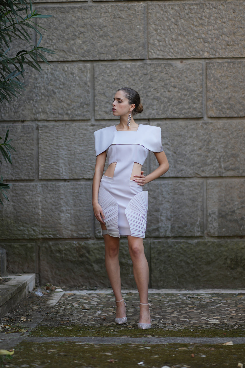 Grey Semicircle Dress