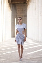 Grey Semicircle Dress
