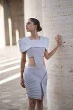 Grey Semicircle Dress